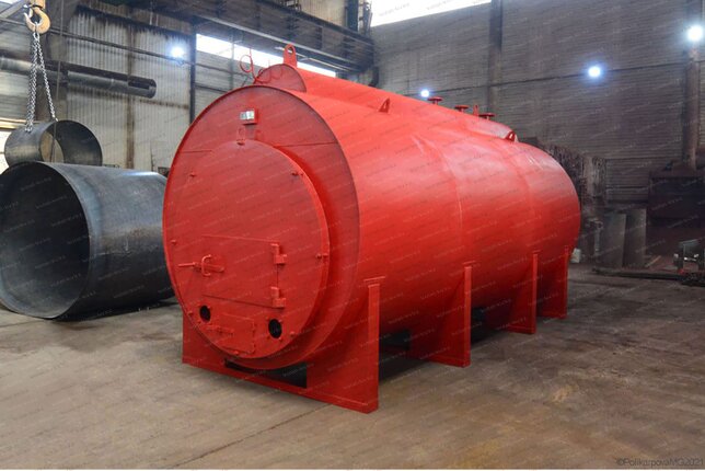 Дровяной жаротрубный котел 1200 кг пара в час 115 С